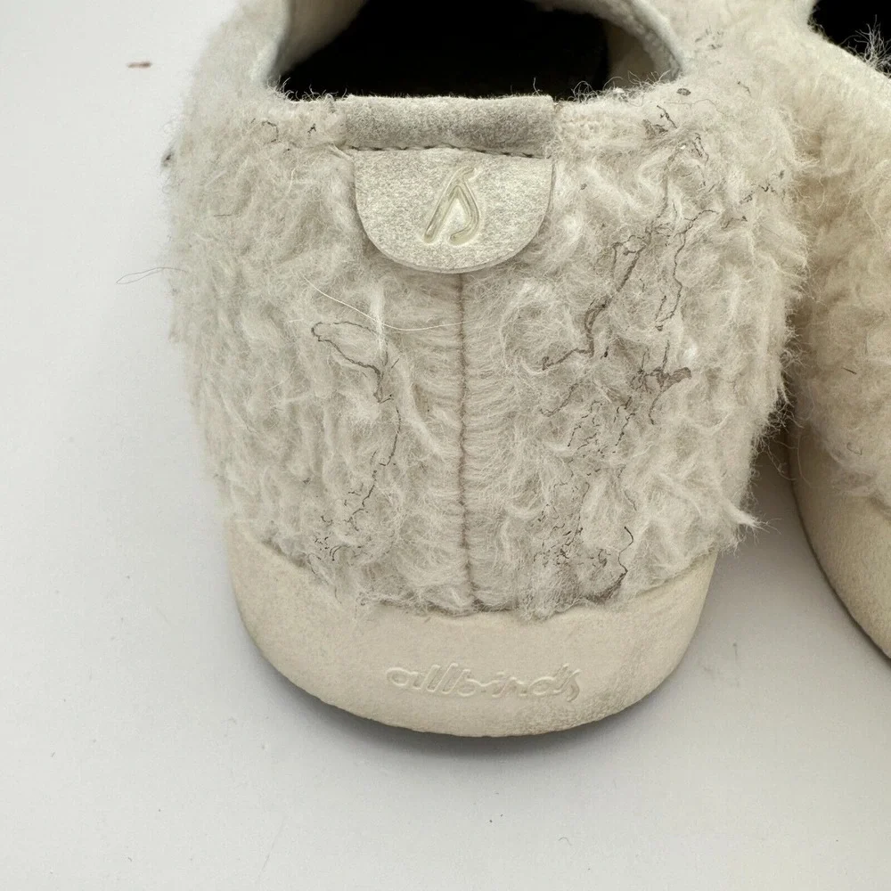 Allbirds Smallbirds Shoes Girls Y1 Ivory Lounger Merino Wool‎ Fluff Teddy Boucle